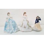THREE ROYAL WORCESTER FIGURINES The First Quadrille, limited edition number 1956 of 12,500; Queen of