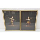 BOON YANG pair of Balinese dancers in traditional dress, gouache, signed, 33cm x 24cm (2)