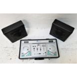 JC230 TWIN CD MIXER DECK in silver and in case with integrated speakers, 68cm wide