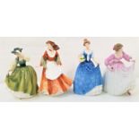FOUR ROYAL DOULTON FIGURINES comprising Helen, HN3601; Buttercup, HN2309; Autumntime (exclusively