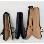 THREE HYBRID GUITAR CASES with fitted interiors, the largest 126cm long (3)
