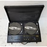 VINTAGE CASED CITRONIC DJ DECKS containing two Citronic CL 12D turntables with tonearm