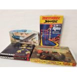 SELECTION OF BOXED VINTAGE TOYS including Playcraft Champion Motor Racing, Matchbox Superfast Alpine