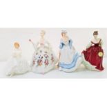 FOUR ROYAL DOULTON FIGURINES comprising Diana, HN2468; Summertime (exclusively for Collectors Club),