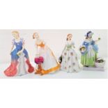 FOUR ROYAL DOULTON FIGURINES comprising Happy Birthday, HN3095; Pamela (exclusively for Collectors
