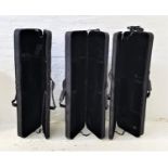 THREE HYBRID GUITAR CASES all by TKL and with fitted velour interiors, the largest 126cm long (3)