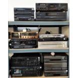 LARGE SELECTION OF HI-FI AND STEREO EQUIPMENT including a JVC XL-MV303 video CD player; Onkyo 6 disc