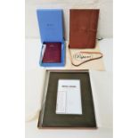 BOXED SMYTHSON THE PANAMA NOTEBOOK special edition for Faberge, with burgundy leather covers; a