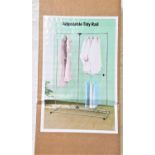 ADJUSTABLE CLOTHES RAIL of tubular form with various hanging rails, new and boxed