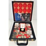 BRITISH AND WORLD SILVER AND OTHER COINS including George III 1 penny cartwheel, William IV 1 Penny,