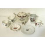 SELECTION OF COMMEMORATIVE AND CRESTED WARES including a Shettleston Co-Operative Soctiety jubilee