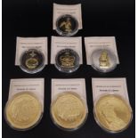 FOUR CORONATION RAGALIA PROOF COINS comprising St Edwards crown coin, The Ampulla, The Sovereign's