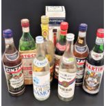 SELECTION OF VINTAGE SPIRITS. LIQUEURS AND FORTIFIED WINES comprising two bottles of Cinzano The