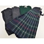 CHILDS MACKENZIE MODERN TARTAN KILT with makers label 'Roberts Of Trongate Glasgow', 54cm drop,