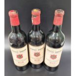 LÉOVILLE BARTON 1959 three bottles of Saint-Julien Red Bordeaux Wine. Shipped in wood by Barton &