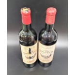 CHATEAU MONTROSE 1962 two bottles of Saint-Estephe Red Bordeaux Wine. Produce of Cruse & Fils