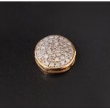 PAVE SET DIAMOND CIRCULAR PENDANT the diamonds totaling approximately 0.5cts, in fourteen carat