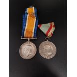 WWI AUSTRO HUNGARIAN MEDAL Pro Deo Et Patria 1914-1918 with ribbon, a bravery award for