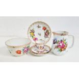 DRESDEN PORCELAIN PART TEA AND COFFEE SERVICE decorated with floral sprays with gilt highlights,