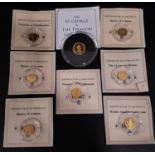 SELECTION OF GOLD PROOF COINS comprising a Jubilee Mint 'The St George & the Dragon solid gold coin'