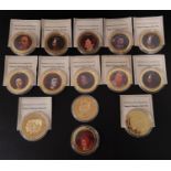 SELECTION OF KINGS AND QUEENS OF BRITAIN PROOF COINS comprising Henry VIII, Henry V, Richard III,