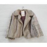 FOUR FUR JACKETS including a full length and a short rabbit jacket, a faux fur trimmed full length