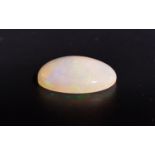 CERTIFIED LOOSE NATURAL OPAL the oval cabochon opal weighing 4.96cts, with ITLGR Gemstone Report