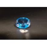 LOOSE OVAL CUT SWISS BLUE TOPAZ GEMSTONE weighing 36.64cts