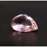 CERTIFIED LOOSE AMETRINE the pear gut gemstone weighing 21.67cts, with IDT Gem Testing Report