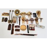 SELECTION OF VINTAGE HAIR, GROOMING AND OTHER ACCESSORIES including various tortoiseshell effect