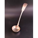 WILLIAM IV SILVER TODDY LADLE the fiddle pattern handle engraved 'C' and '2', Glasgow 1833, maker