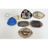 COLLECTION OF WORLD TRADE FAIR SOUVENIRS including two oval dishes from San Francisco World Fair