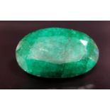 VERY LARGE CERTIFIED LOOSE NATURAL EMERALD the oval cut gemstone weighing 344cts, with GLI