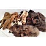 SELECTION OF FUR ACCESSORIES including two fox stoles, fox hat, five mink collars, three musquash