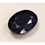 CERTIFIED LOOSE NATURAL SAPPHIRE the oval cut sapphire weighing 7.89cts, with IDT certificate