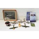 SELECTION OF RAF RELATED ITEMS including a limited edition RAF Dambusters plate, boxed, two RAF