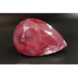 VERY LARGE CERTIFIED LOOSE NATURAL RUBY the pear cut gemstone weighing 766cts, with GLI Gemstone