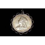 VICTORIA SOVEREIGN COIN dated 1900, in pierced nine carat gold pendant mount, total weight