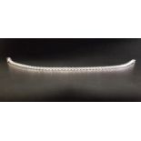 DIAMOND LINE BRACELET in eighteen carat white gold, the diamonds totaling approximately 1.3cts, with