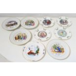 FIVE ROYAL WORCESTER CHRISTMAS PLATES including Christmas Eve 1979, Christmas Morning 1980,