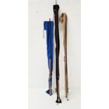 THREE FLY FISHING RODS comprising a Bruce & Walker 8ft 10", Sue Burgess 8/10 12ft 6" and an