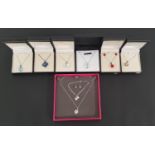 SELECTION OF BOXED SILVER AND SWAROVSKI CRYSTAL JEWELLERY comprising suite of silver heart