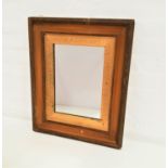 WALL MIRROR in a cushion shape frame with a rectangular plate, 57cm x 46.6cm