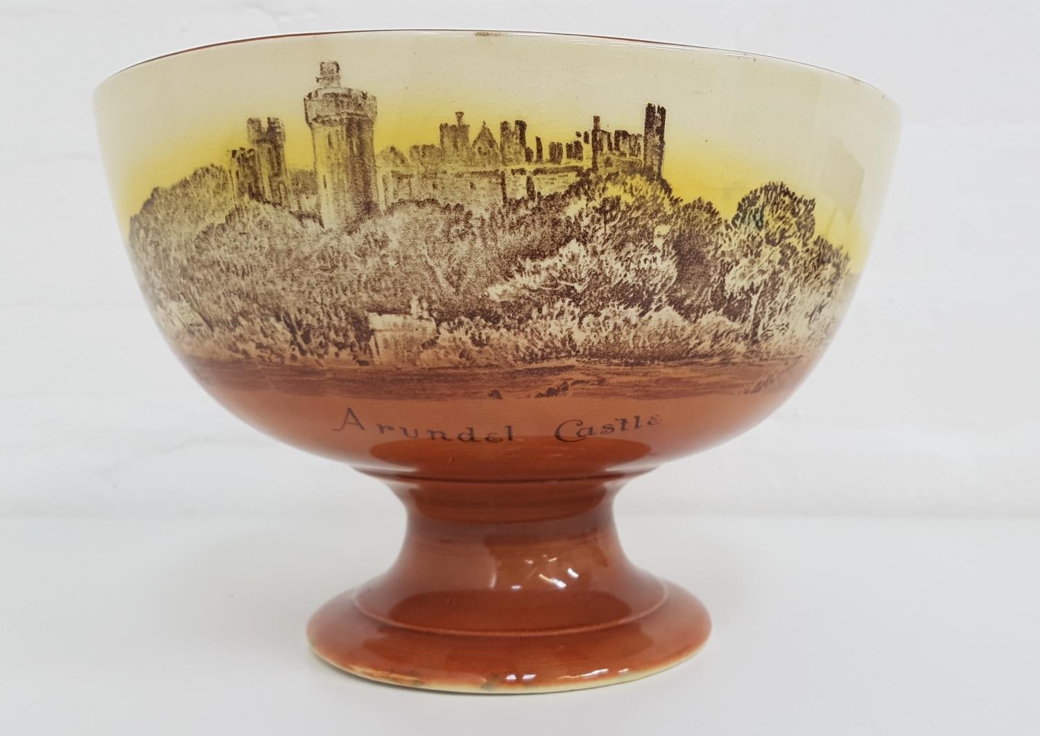 ROYAL DOULTON BOWL from the Church and Castle Series, printed and painted with Arundel and Bodiam - Image 2 of 2
