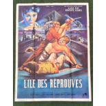 THREE FRENCH GRANDE FILM POSTERS comprising 'L'Ille Des Reprouves' (The Siege of Pinchgut), 1959,