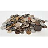 SELECTION OF BRITISH AND WORLD COINS including coins from USA, South Africa, Germany, Chile,