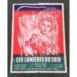 TWO FRENCH GRANDE FILM POSTERS comprising 'Les Lumieres du Soir', 1956, 47" x 63" (119.5cm x 160cm);