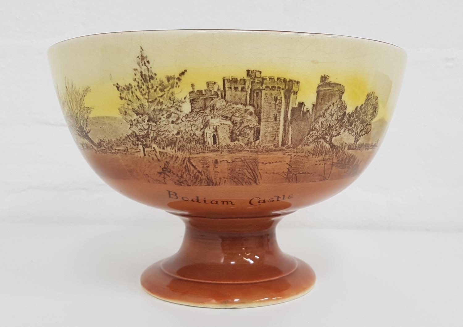 ROYAL DOULTON BOWL from the Church and Castle Series, printed and painted with Arundel and Bodiam