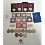 SELECTION OF COMMEMORATIVE COINS including Berlin Airlift Philatelic Medallic Cover, five festival