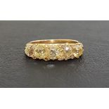 IMPRESSIVE DIAMOND FIVE STONE RING the graduated diamonds totaling approximately 1.7cts with further